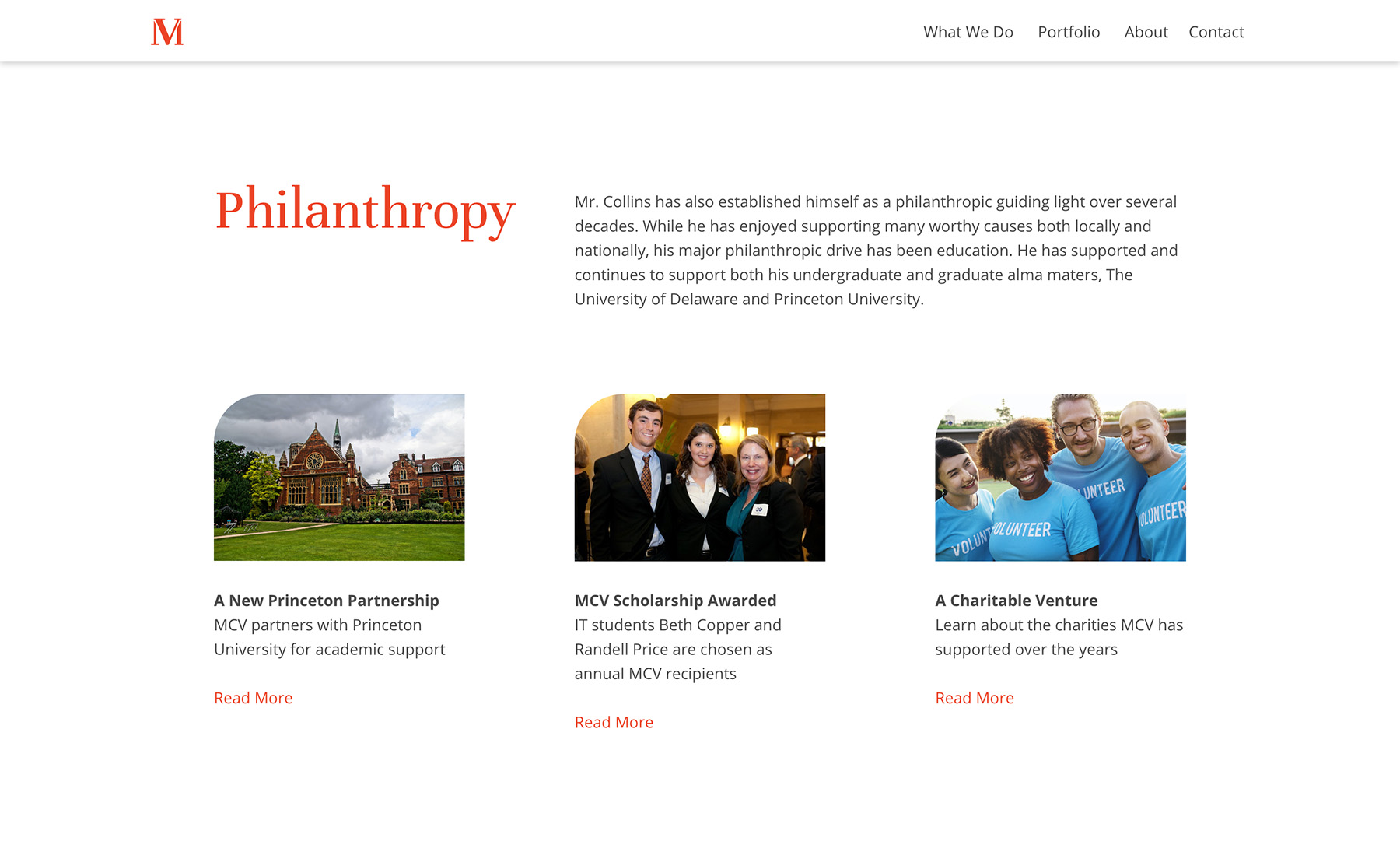 new philanthropy section
